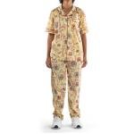 طقم بيجامة ستان بنقشة بيزلي ناعم، مريح وأنيق