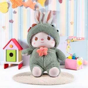 دمية الأرنب المحشوة بزي ضفدع – 70 سم