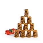 أكواب التركيب القابلة للرمي مع كيس الرمي الناعم – سلسلة الكامو الحيواني الجريء