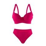 طقم حمالة صدر مبطنة ومخططة مع سلك سفلي وربطة أناقة وراحة يومية