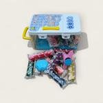 مجموعة عجينة اللعب في صندوق صغير وردي على شكل ثلاجة 18 لونا مع قوالب وأدوات ممتعة