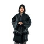 كارديجان أنيقة بطبقات على طراز كيمونو مع خطوط أنيقة