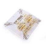 مجموعة مشابك شعر على شكل مروحة مرصعة بأحجار الراين