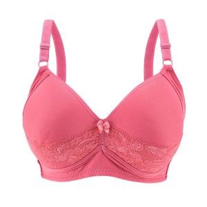 حمالة صدر مزخرفة بالدانتيل مع حشوة، سلك داخلي، أشرطة قابلة للتعديل، فيونكة