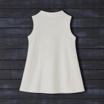 فستان بولو بناتي بدون أكمام بقصة A واسعة