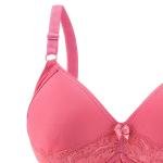 حمالة صدر مزخرفة بالدانتيل مع حشوة، سلك داخلي، أشرطة قابلة للتعديل، فيونكة