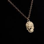 Artificial Layered Skull Pendant Necklace