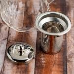 إبريق شاي مع مصفاة وغطاء من الستانليس ستيل – 550 مل