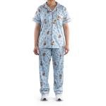 طقم بيجامة ستان بنقشة بيزلي ناعم، مريح وأنيق