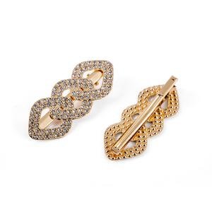 طقم مشابك شعر أنيقة بحبيبات الراين المتشابكة