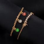 مجموعة أساور متعددة الطبقات الفاخرة - 5 قطع