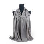 وشاح القطن مع الشيفون - ريفي رمادي داكن