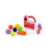 مجموعة متجر بقالة صغيرة مع دمية أميرة