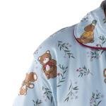 طقم بيجامة ستان بنقشة بيزلي ناعم، مريح وأنيق