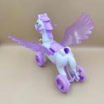 حصان بيغاسوس اللامع بأجنحة مذهبة لعبة يونيكورن سحرية للأطفال