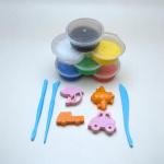 مجموعة الطين الخفيف للغاية - طقم عجين جاف بالهواء مكون من 6 ألوان في صندوق تخزين مع قوالب