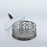 طبق تقديم مزخرف بغطاء أكريليك