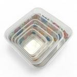 مجموعة حاويات تخزين الطعام البلاستيكية المطبوعة بالزهور