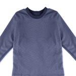 طقم بيجاما حراري للأولاد بأكمام طويلة – بلون الفحم مع أطراف بألوان متباينة