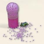 عجينة سلايم مع لعبة طائرة وخرز عائم في علبة كروية شفافة لعبة حسية للأطفال