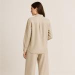 طقم بدلة كتان نسائية أنيقة ومريحة لفصل الصيف