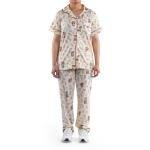 طقم بيجامة ستان بنقشة بيزلي ناعم، مريح وأنيق