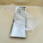 طبق حلوى مستطيل من الأكريليك الفضي