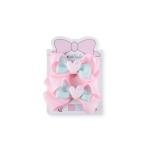 مشبك شعر للبنات بتصميم فيونكة مزدوجة مع شكل قلب