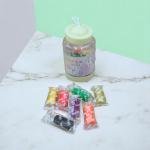 مجموعة صلصال الأرنب بتصميم زهر الكرز – طقم صلصال ناعم ببرطمان غطاء سحب ولفائف ملوّنة