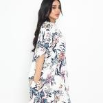 فستان قفطان بنسيم الأزهار – طباعة نباتية متعددة الألوان