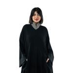 عباية بتصميم بسيط منقوشه مه جيوب كبيره