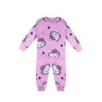 طقم بيجامة للفتيات بلون وردي مزين برسمة Hello Kitty