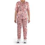 طقم بيجامة ستان بنقشة بيزلي ناعم، مريح وأنيق