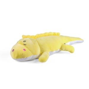 وسادة محشوة على شكل ديناصور أصفر نائم – 100 سم