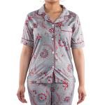 طقم بيجامة ستان بنقشة بيزلي ناعم، مريح وأنيق