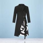 فستان لف متوسط الطول بحزام