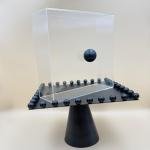 طبق الكيك الحديدي الأسود ذو القاعدة المربعة