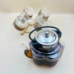 Glass Bowi  with 7 Pices Glases Cup Set