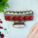 مشبك شعر نسائي مرصع بالكريستال – أناقة الغروب الوردي