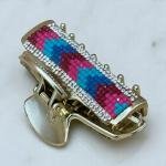 مشبك شعر فسيفسائي مطرز بالكريستال – إكسسوار شعر نسائي أنيق