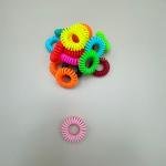 مجموعة أربطة شعر لولبية بطلاء مطفي بألوان النيون