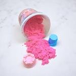 مجموعة رمال سحرية لبناء القلاع – رمال كينيتيك مع قوالب ملونة ودلو بسحاب