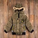 جاكت أطفال شتوي مع شرائط على الجيوب