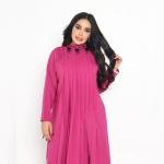 قفطان فراشة ماجنتا مطوي مع ياقة مزينة