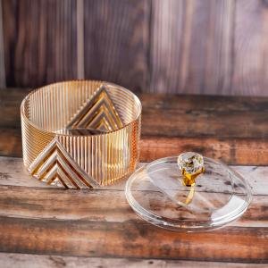 وعاء حلوى أكريليك بغطاء