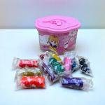 طقم صلصال تشكيل بطابع الأميرات 18 لونا طريا وآمنا للأطفال غير سام وسهل التشكيل