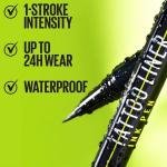 ميبلين نيويورك تاتو لاينر إنك قلم آيلاينر أسود مقاوم للماء يدوم طويلا