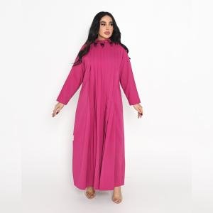 قفطان فراشة ماجنتا مطوي مع ياقة مزينة