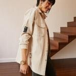 جاكيت جينز نسائي مقطع ومريح مظهر كلاسيكي انيق