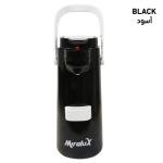 خزان سائل بمصباح سكب سهل ومقبض حمل التخزين النظيف بدون فوضى - اسود